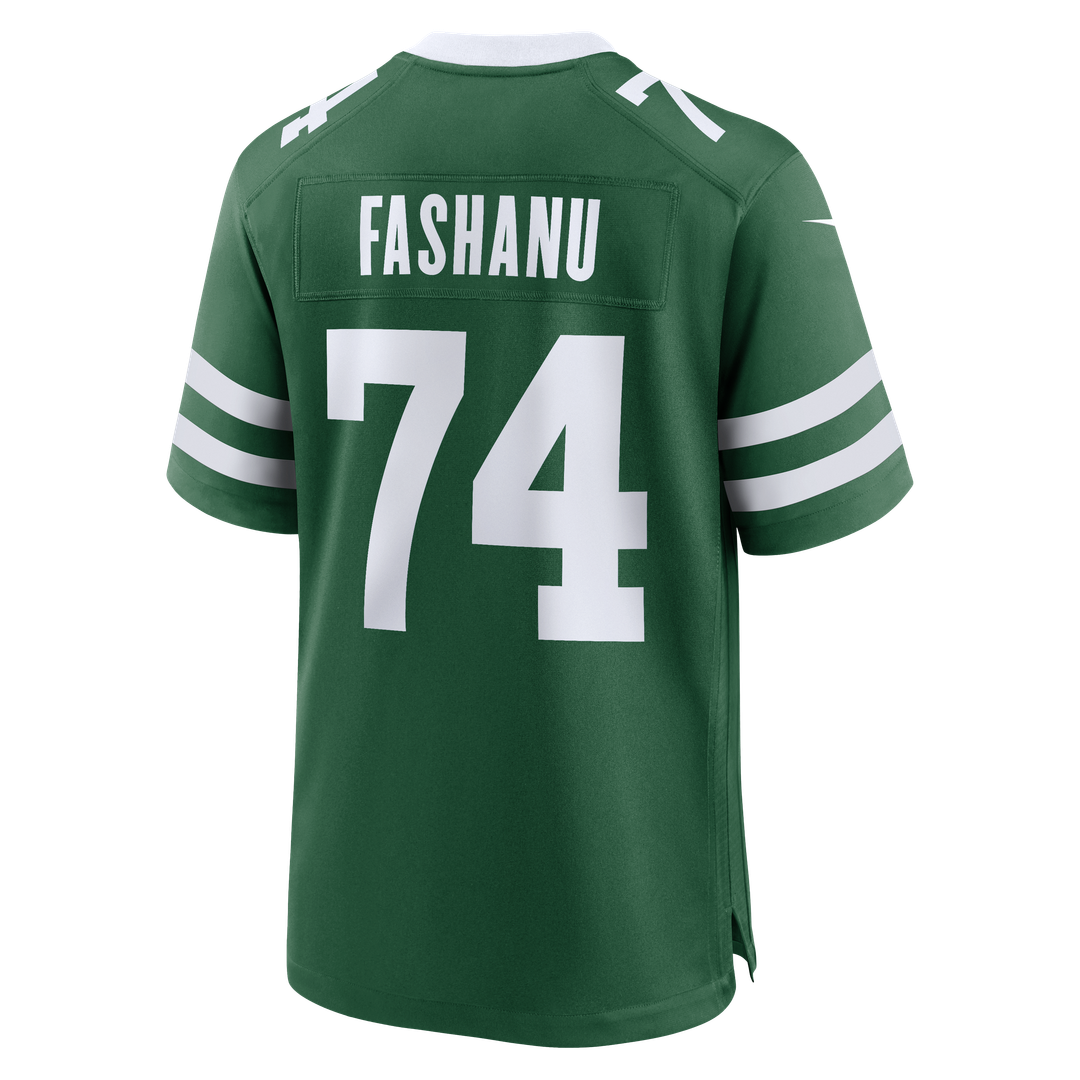 Men's Nike New York Jets Olu Fashanu Gotham Green Player Game NFL Jersey