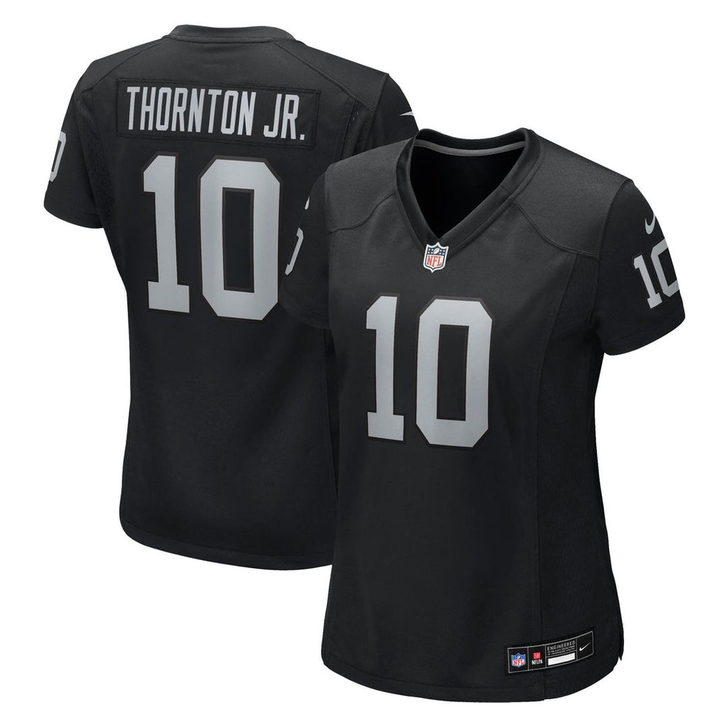 Women's Nike Las Vegas Raiders Dont'e Thornton Jr. Black Team Game NFL Jersey