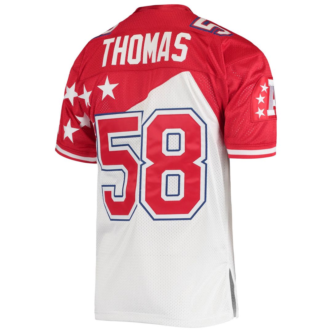 Men's Mitchell & Ness Kansas City Chiefs White/Red Derrick Thomas AFC 1995 Pro Bowl Authentic NFL Jersey