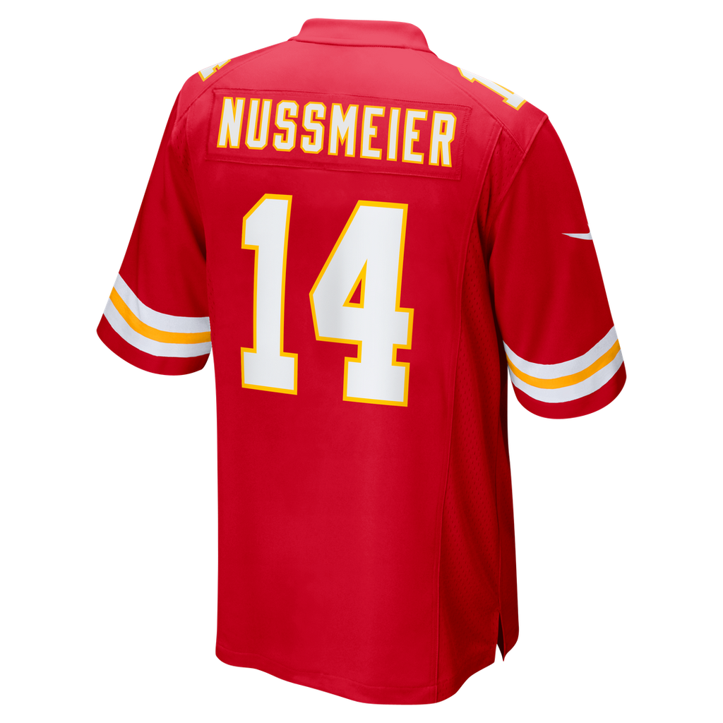 Men's Nike Kansas City Chiefs Garrett Nussmeier Red Game NFL Jersey