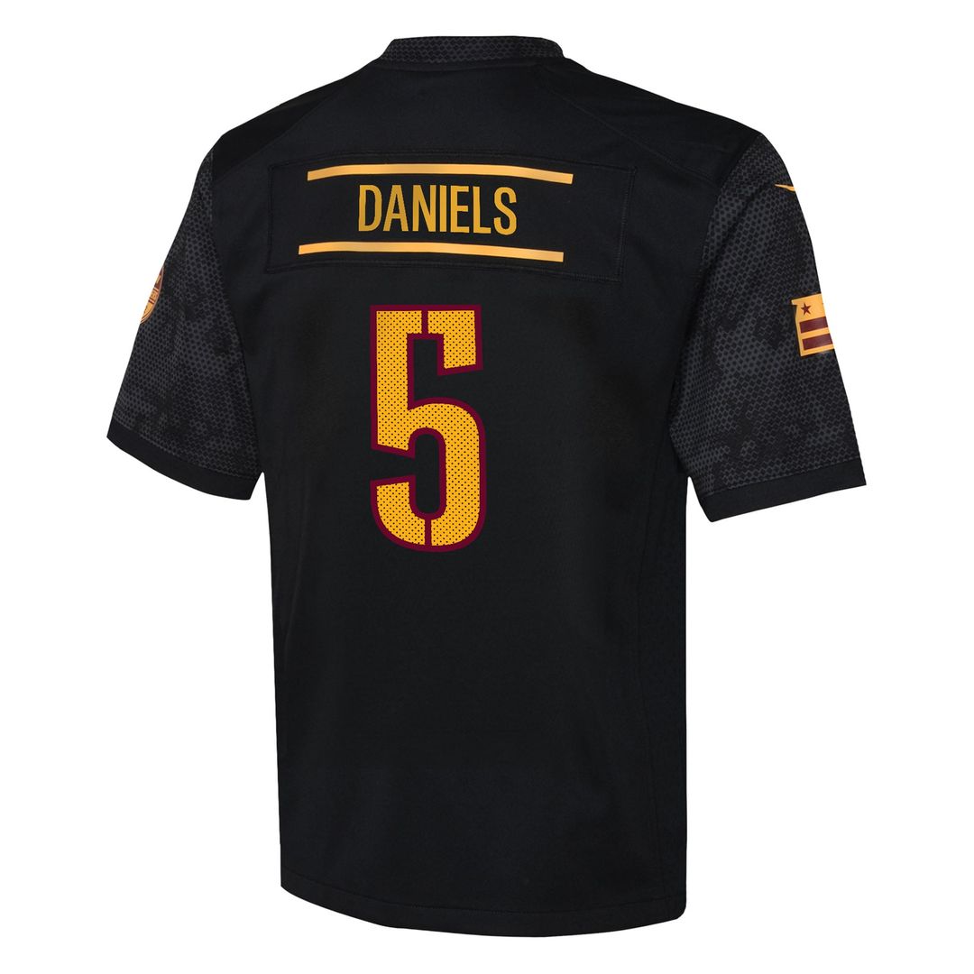 Youth Nike Washington Commanders Jayden Daniels Black Alternate Game NFL Jersey