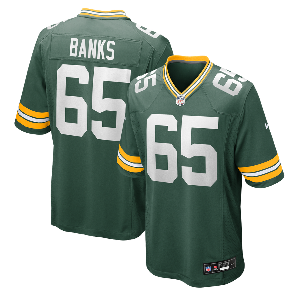 Men's Nike Green Bay Packers Aaron Banks Green Team Game NFL Jersey
