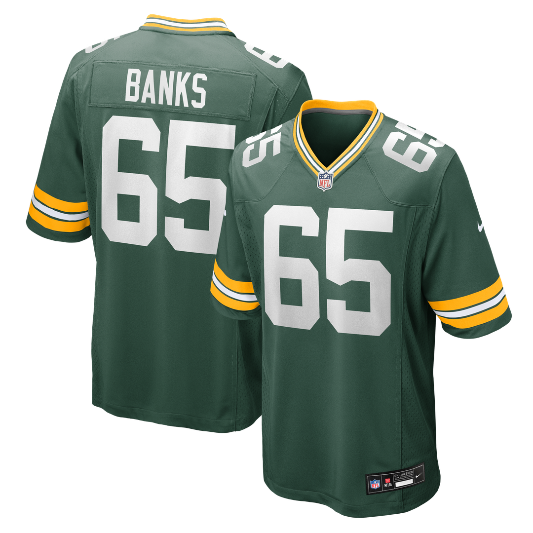 Men's Nike Green Bay Packers Aaron Banks Green Team Game NFL Jersey