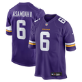 Men's Nike Minnesota Vikings Brian Asamoah II Purple Game NFL Jersey