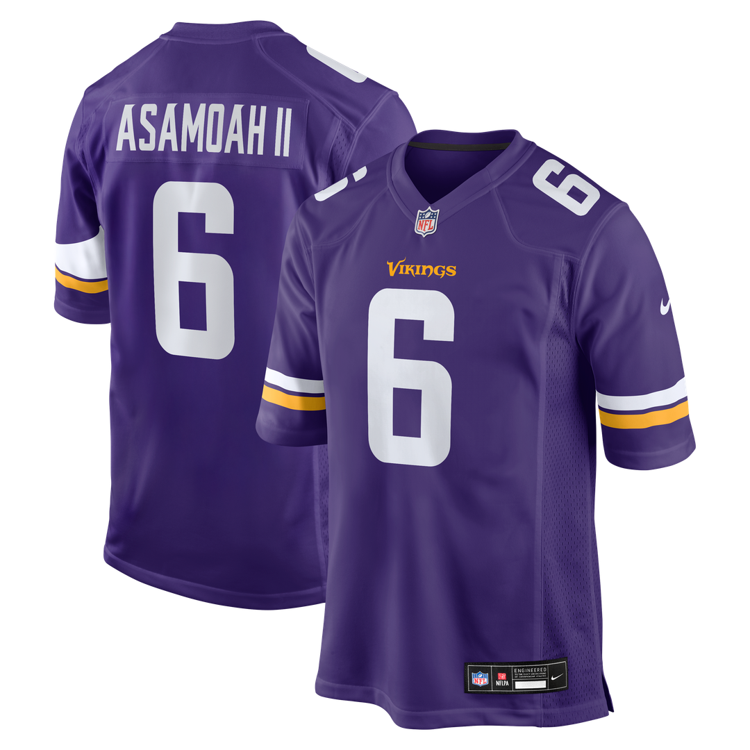 Men's Nike Minnesota Vikings Brian Asamoah II Purple Game NFL Jersey