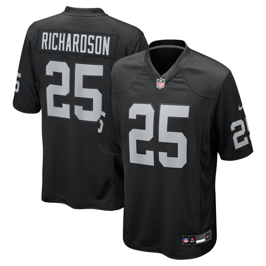 Men's Nike Las Vegas Raiders Decamerion Richardson Black Team Game NFL Jersey
