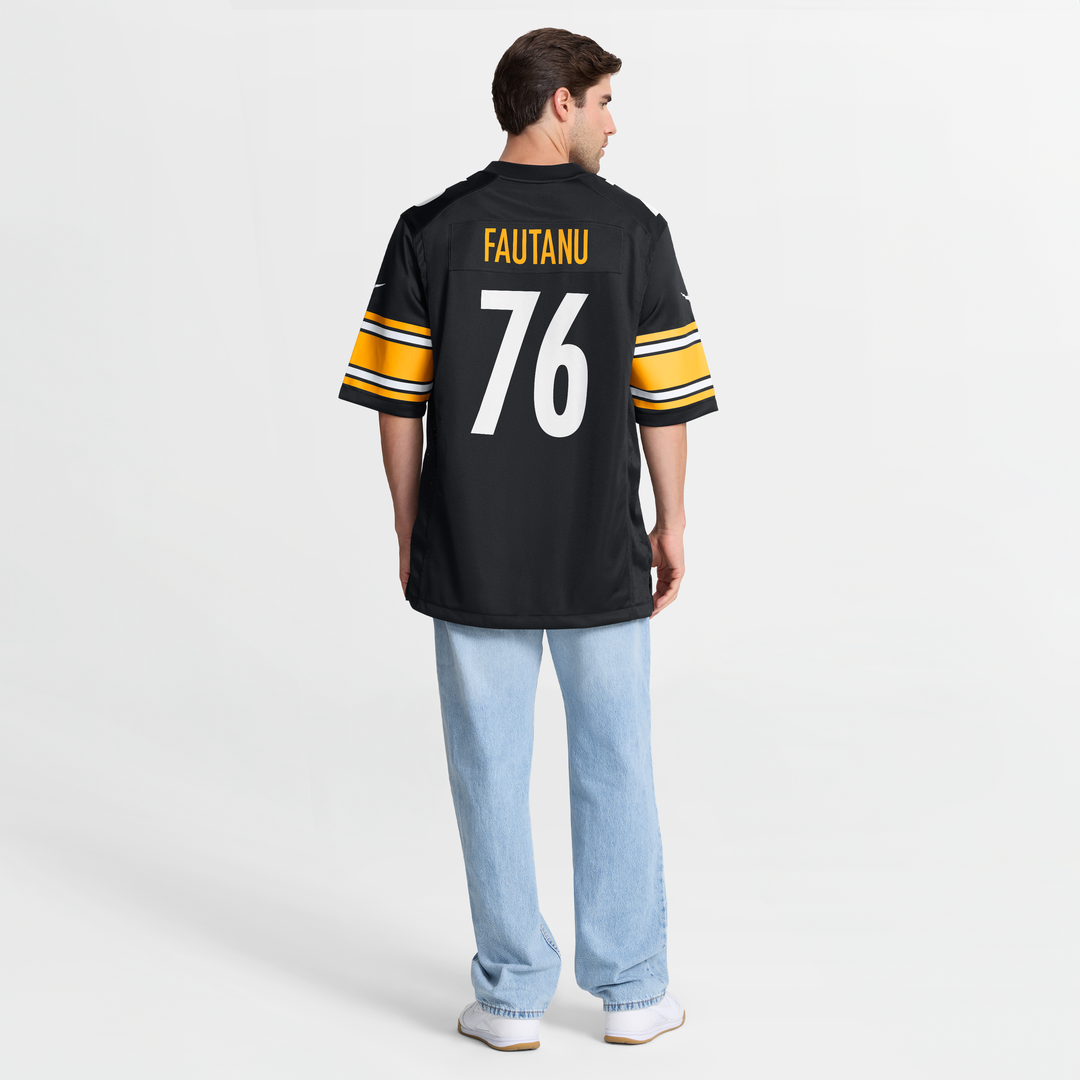 Men's Nike Pittsburgh Steelers Troy Fautanu Black Player Game NFL Jersey