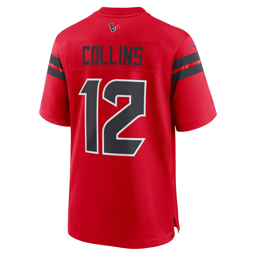 Men's Nike Houston Texans Nico Collins Red Alternate Game NFL Jersey