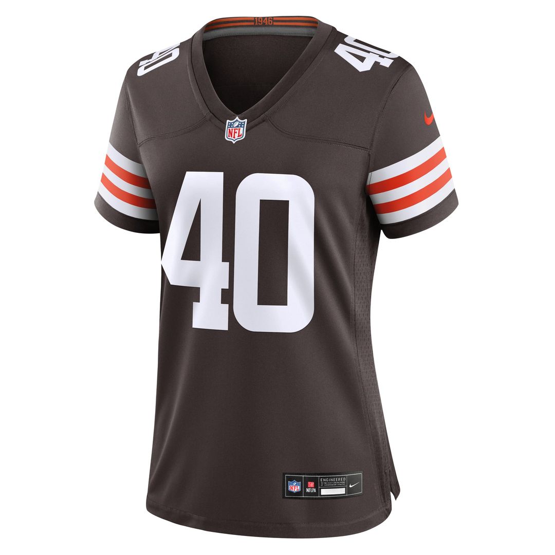 Women's Nike Cleveland Browns Nathaniel Watson Brown Game NFL Jersey