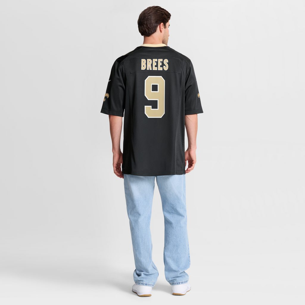 Men's Nike New Orleans Saints Drew Brees Black Team Game NFL Jersey