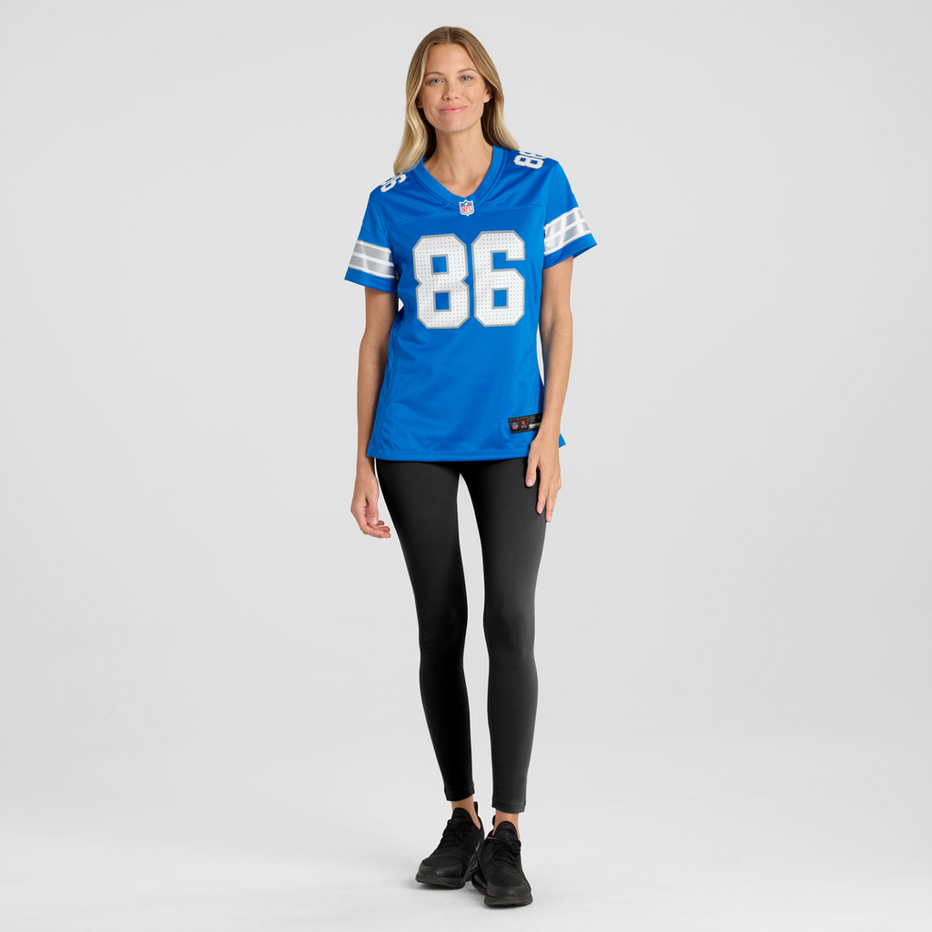 Women's Nike Detroit Lions Anthony Firkser Blue Team Game NFL Jersey