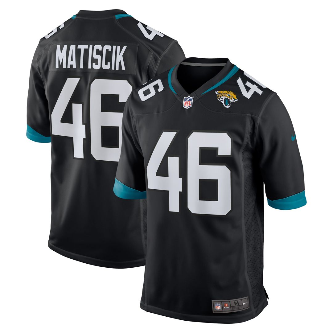 Men's Nike Jacksonville Jaguars Ross Matiscik Black Alternate Game NFL Jersey