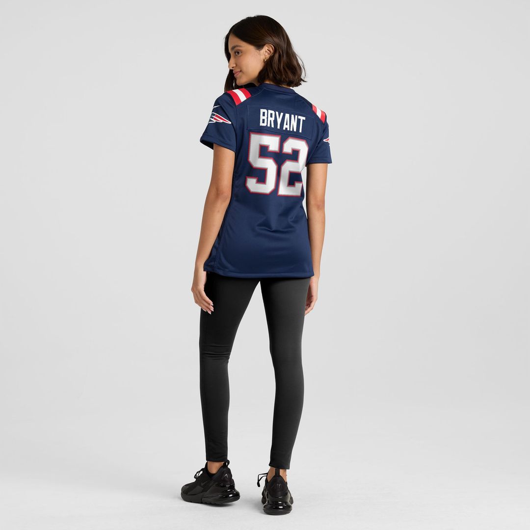 Women's Nike New England Patriots Marcus Bryant Navy Team Game NFL Jersey