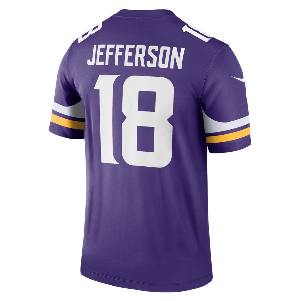 Men's Nike Minnesota Vikings Justin Jefferson Purple Legend Player NFL Performance Top
