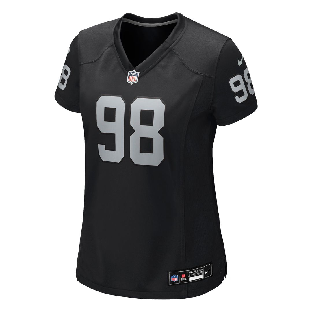 Women's Nike Las Vegas Raiders Maxx Crosby White Game NFL Jersey
