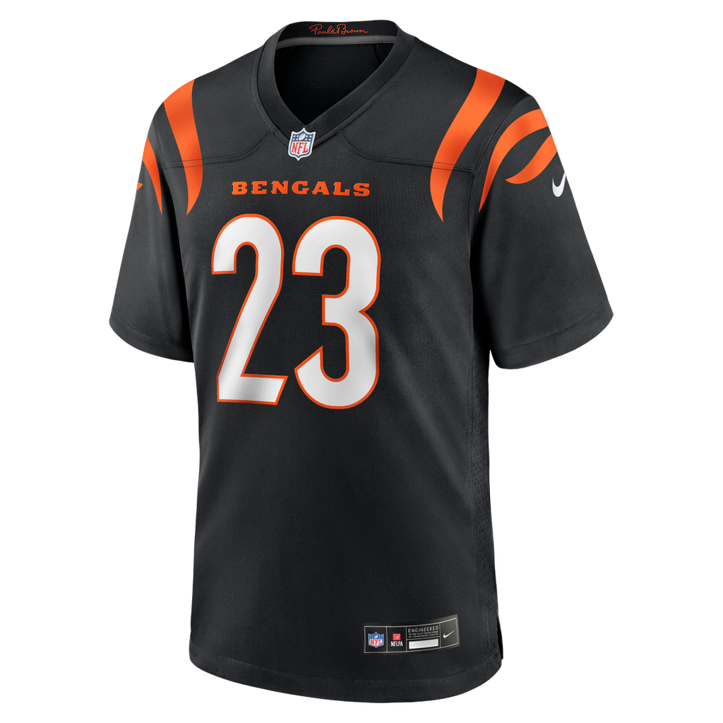 Men's Nike Cincinnati Bengals Daxton Hill Black Player Game NFL Jersey