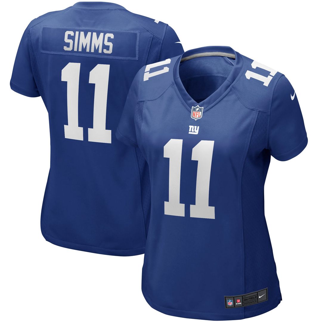 Women's Nike New York Giants Phil Simms Royal Game Retired Player NFL Jersey