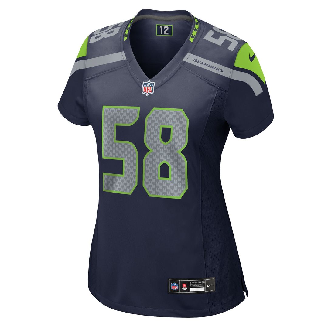 Women's Nike Seattle Seahawks Derick Hall College Navy Team Game NFL Jersey