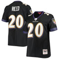 Women's Mitchell & Ness Baltimore Ravens Ed Reed Black Legacy Replica Team NFL Jersey