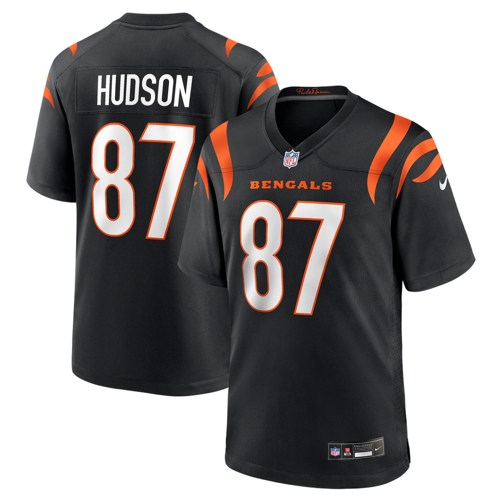 Men's Nike Cincinnati Bengals Tanner Hudson Black Home Game Player NFL Jersey