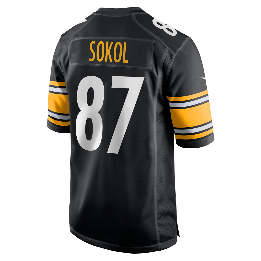 Men's Nike Pittsburgh Steelers Matt Sokol Black Team Game NFL Jersey