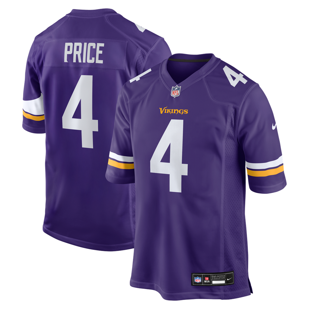 Men's Nike Minnesota Vikings Myles Price Purple Team Game NFL Jersey