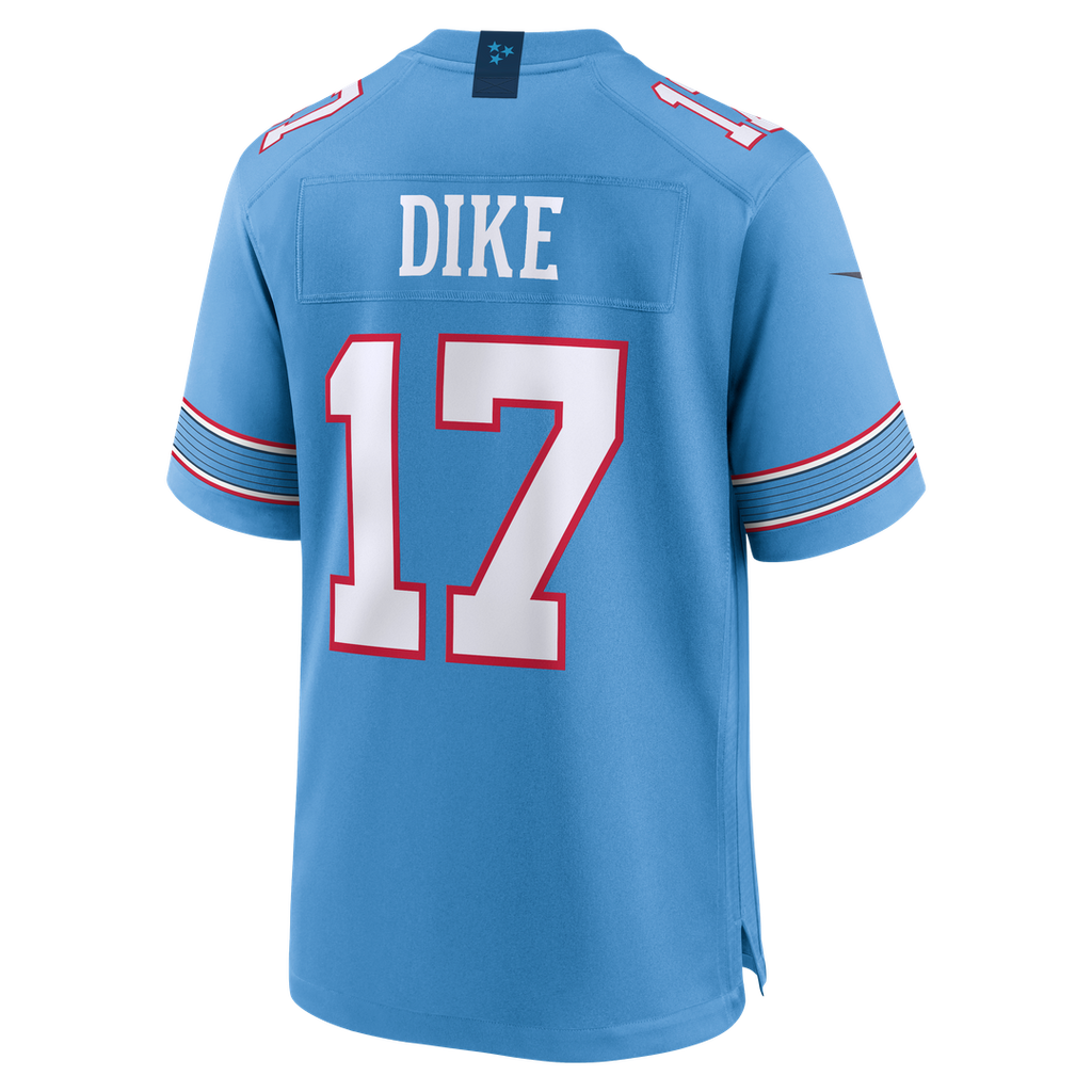 Men's Nike Tennessee Titans Chimere Dike Light Blue Team Game NFL Jersey