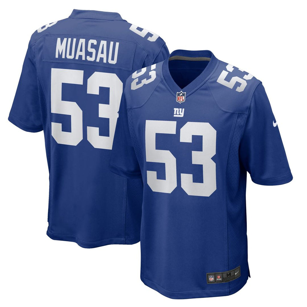 Men's Nike New York Giants Darius Muasau Royal Team Game NFL Jersey