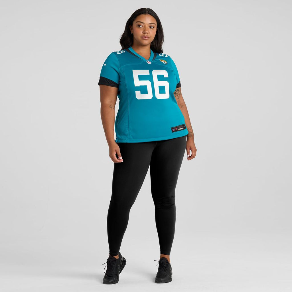 Women's Nike Jacksonville Jaguars Yasir Abdullah Teal Team Game NFL Jersey