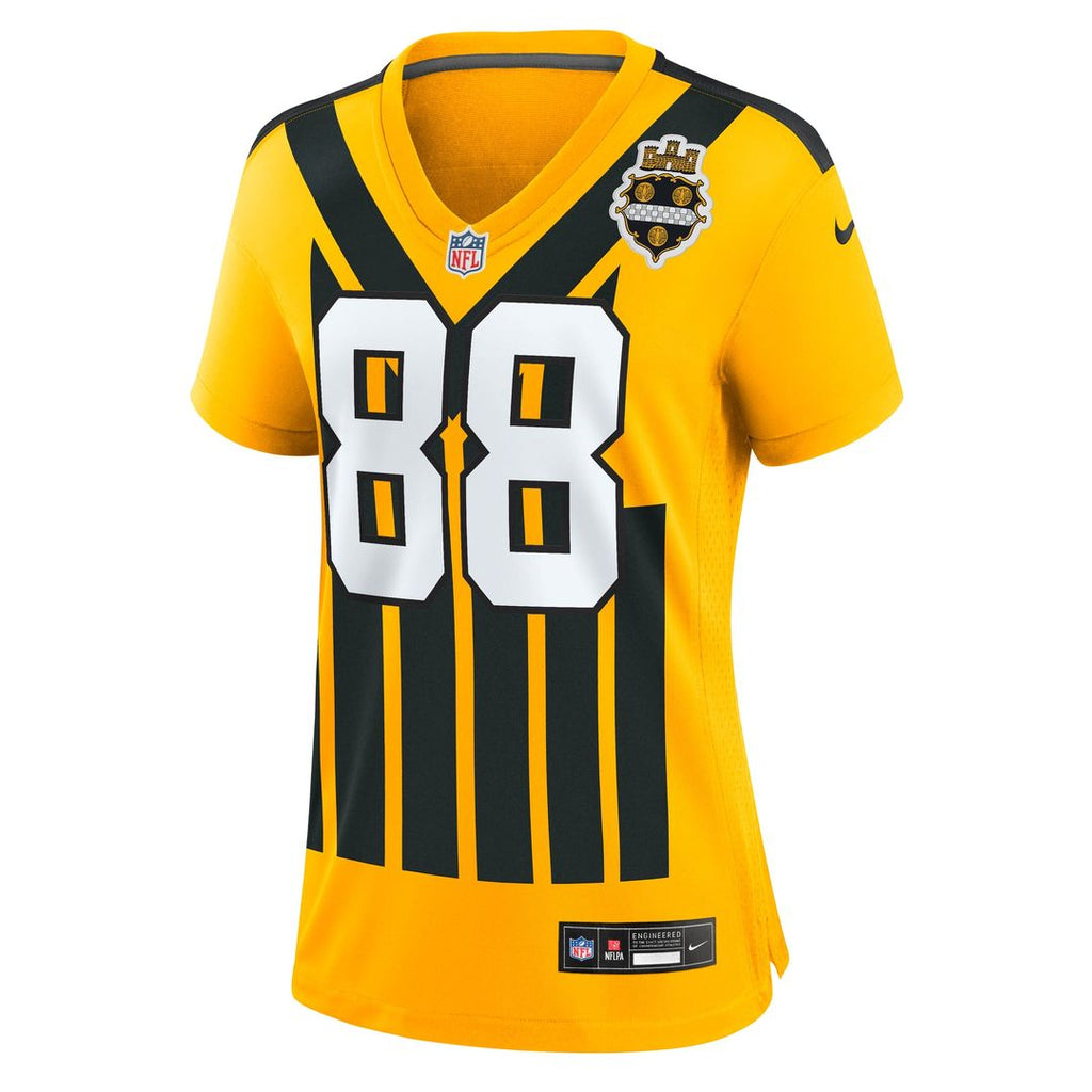 Women's Nike Pittsburgh Steelers Pat Freiermuth Gold Alternate 1933 Throwback Game NFL Jersey