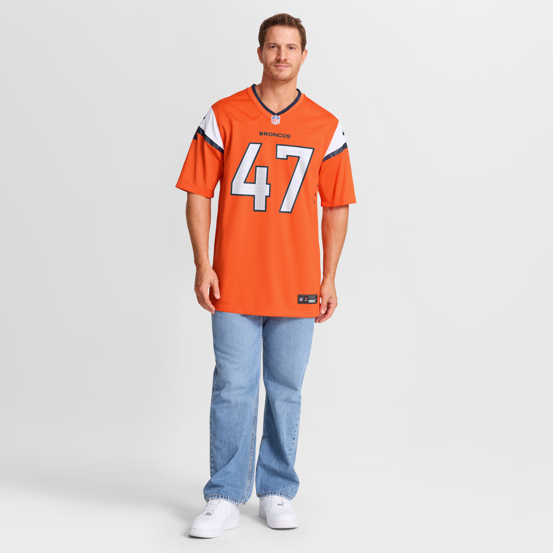 Men's Nike Denver Broncos Karene Reid Orange Team Game NFL Jersey
