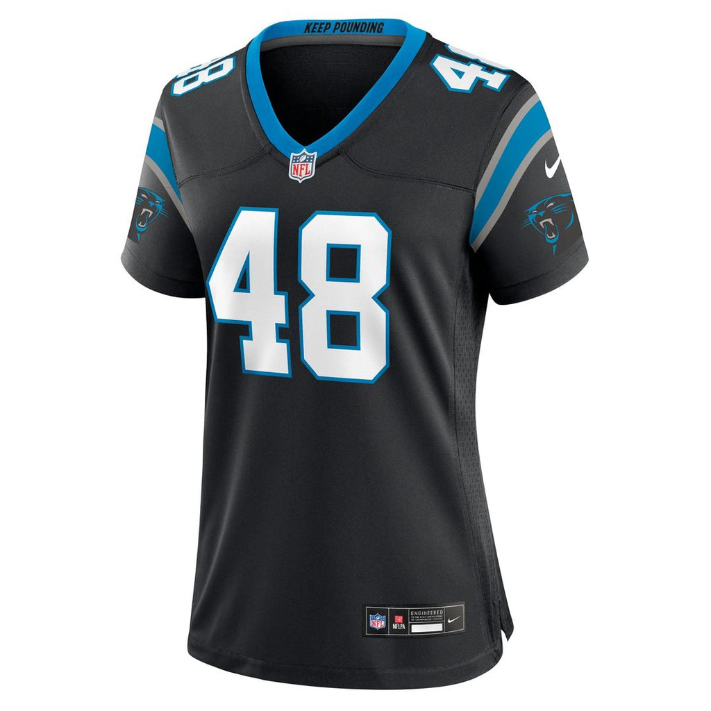 Women's Nike Carolina Panthers Thomas Incoom Black Team Game NFL Jersey