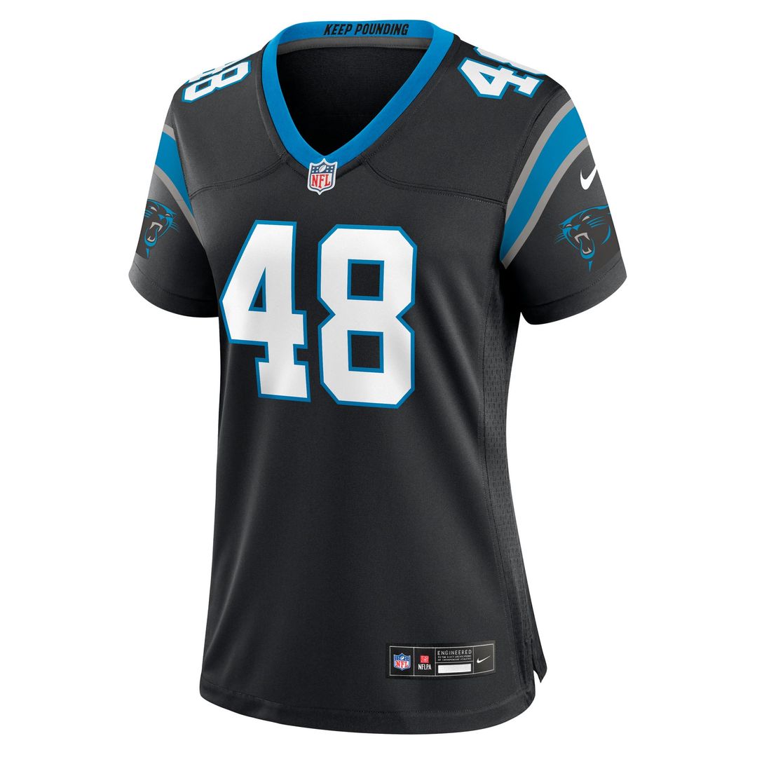 Women's Nike Carolina Panthers Thomas Incoom Black Team Game NFL Jersey