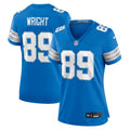 Women's Nike Detroit Lions Brock Wright Blue Team Game NFL Jersey