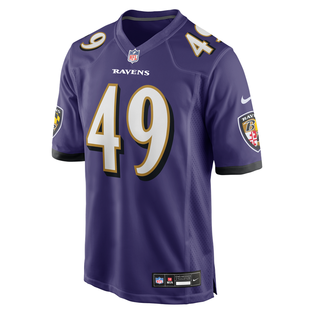 Men's Nike Baltimore Ravens Jay Higgins IV Purple Team Game NFL Jersey