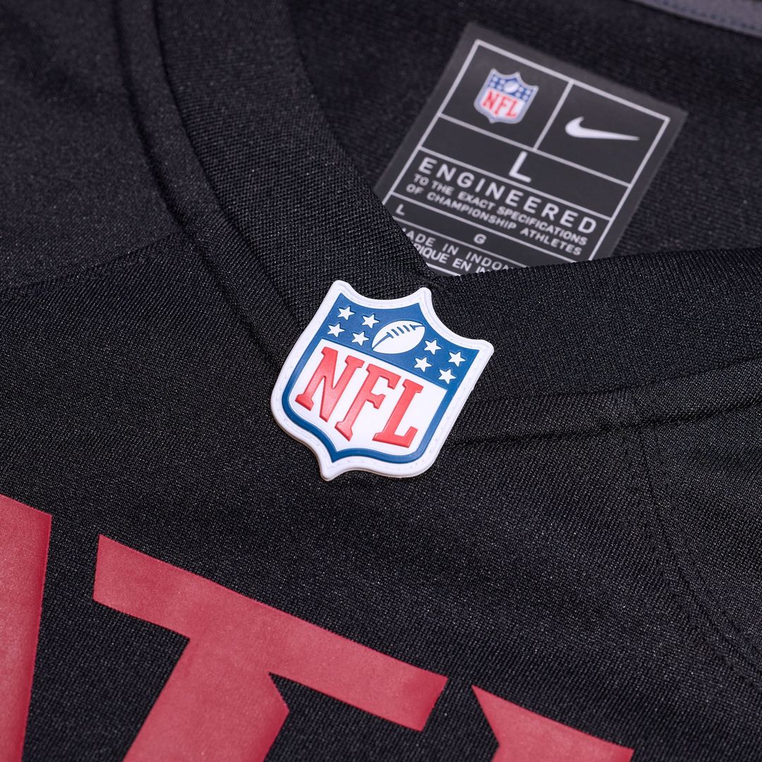 Men's Nike Atlanta Falcons Charlie Woerner Black Game NFL Jersey