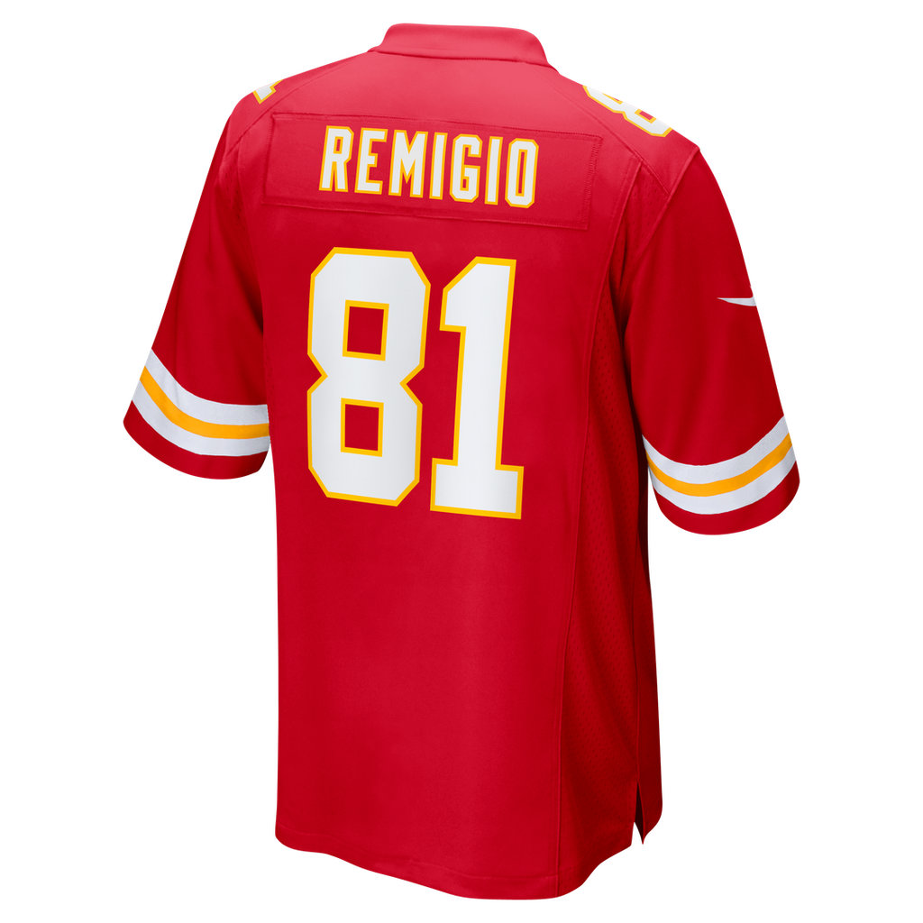 Men's Nike Kansas City Chiefs Nikko Remigio Red Team Game NFL Jersey