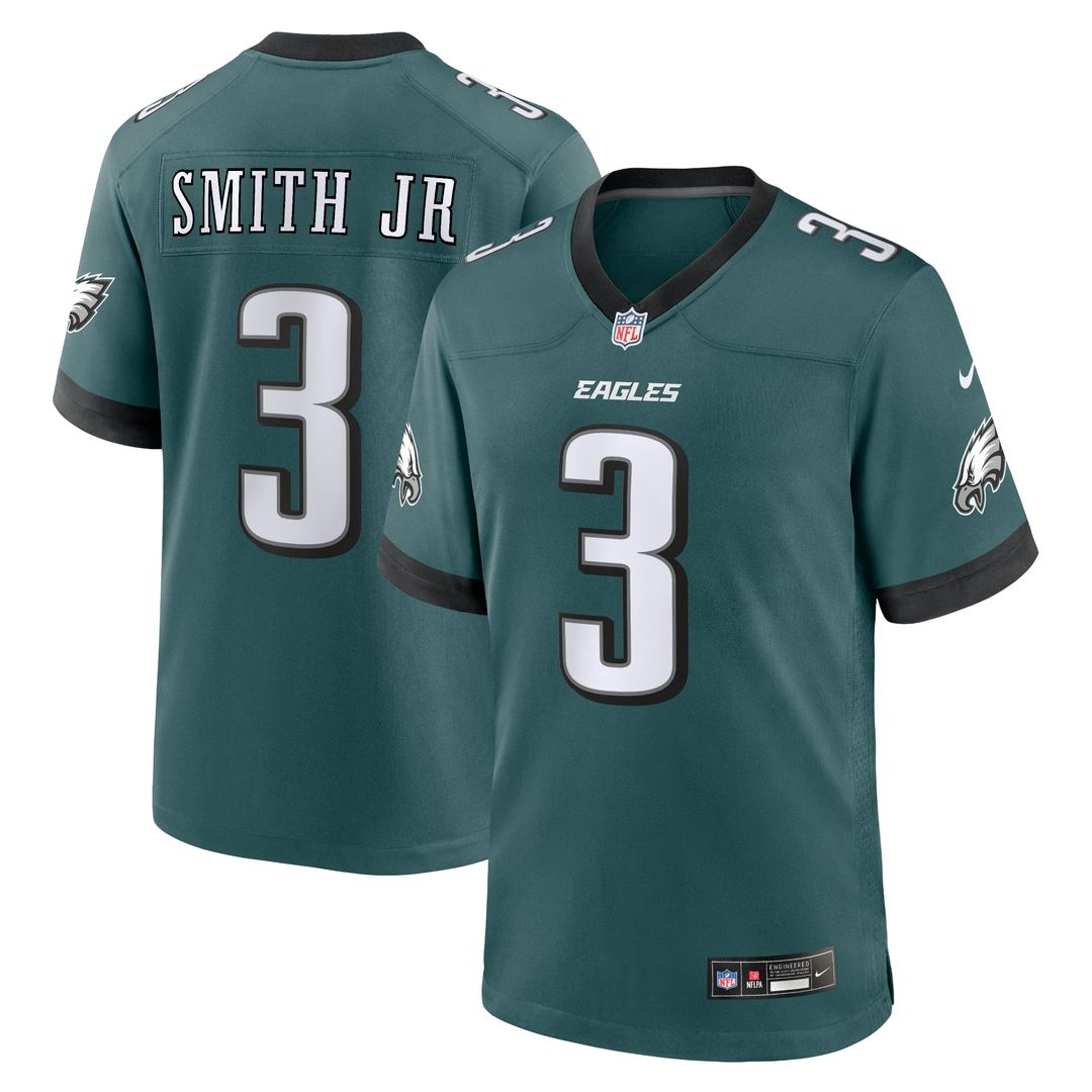 Men's Nike Philadelphia Eagles Nolan Smith Midnight Green Team Game NFL Jersey
