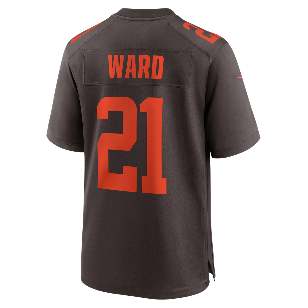 Men's Nike Cleveland Browns Denzel Ward Brown Alpha Dawg Game NFL Jersey