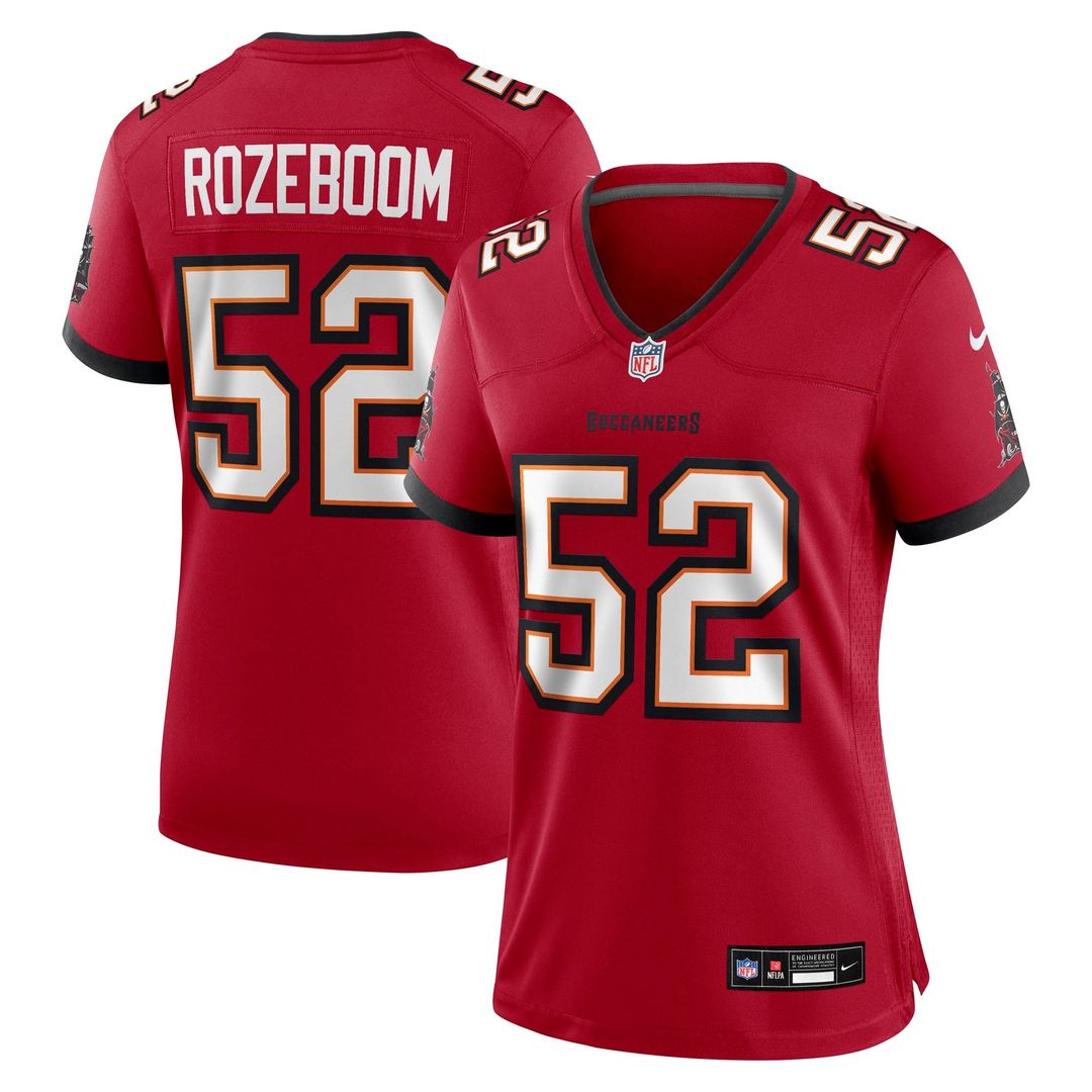 Women's Nike Tampa Bay Buccaneers Christian Rozeboom Red Team Game NFL Jersey