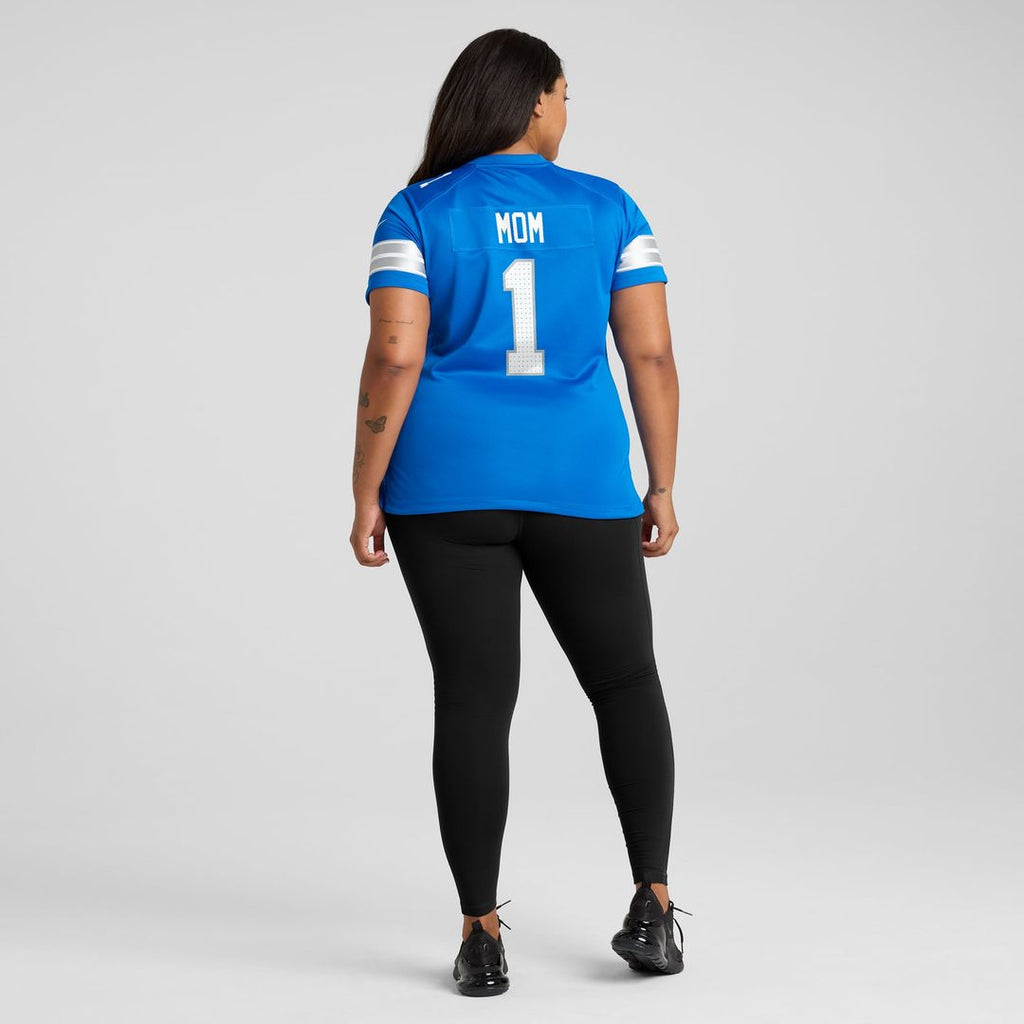 Men's Nike Detroit Lions Number 1 Mom Blue Game NFL Jersey