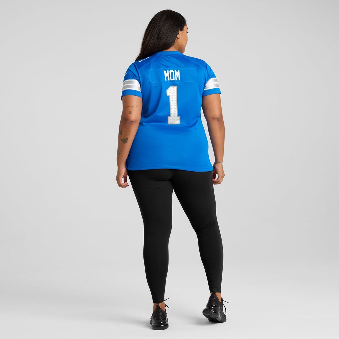 Men's Nike Detroit Lions Number 1 Mom Blue Game NFL Jersey