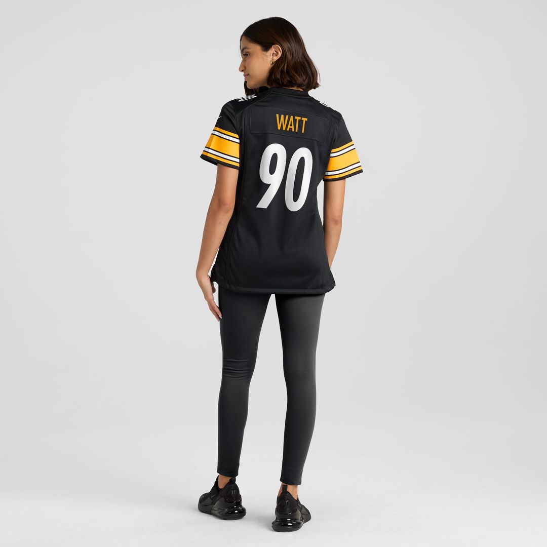 Women's Nike Pittsburgh Steelers T.J. Watt Gold Alternate 1933 Throwback Game NFL Jersey