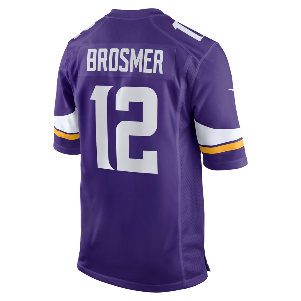 Men's Nike Minnesota Vikings Max Brosmer Purple Team Game NFL Jersey