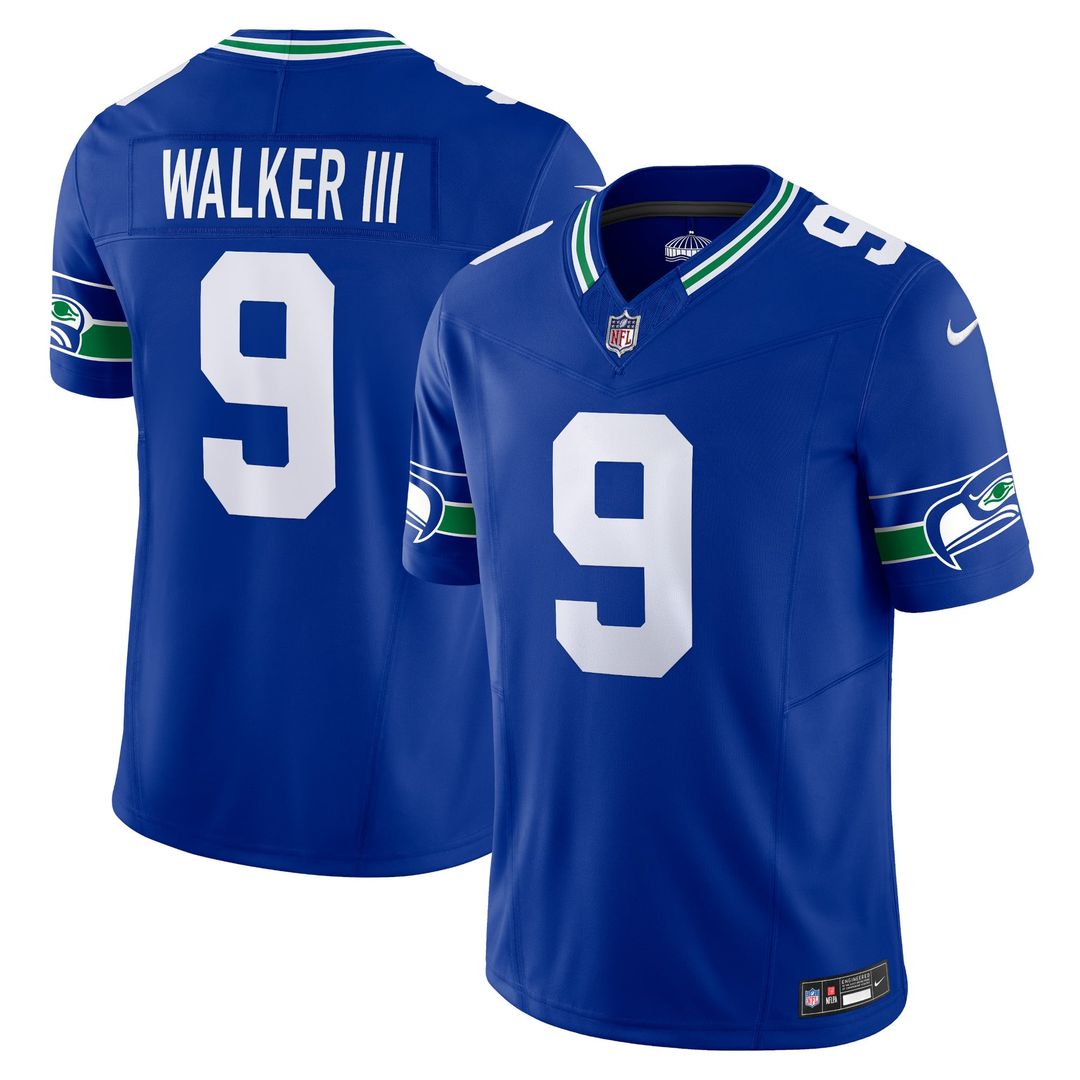 Men's Nike Seattle Seahawks Kenneth Walker III Royal Vapor F.U.S.E. Limited NFL Jersey