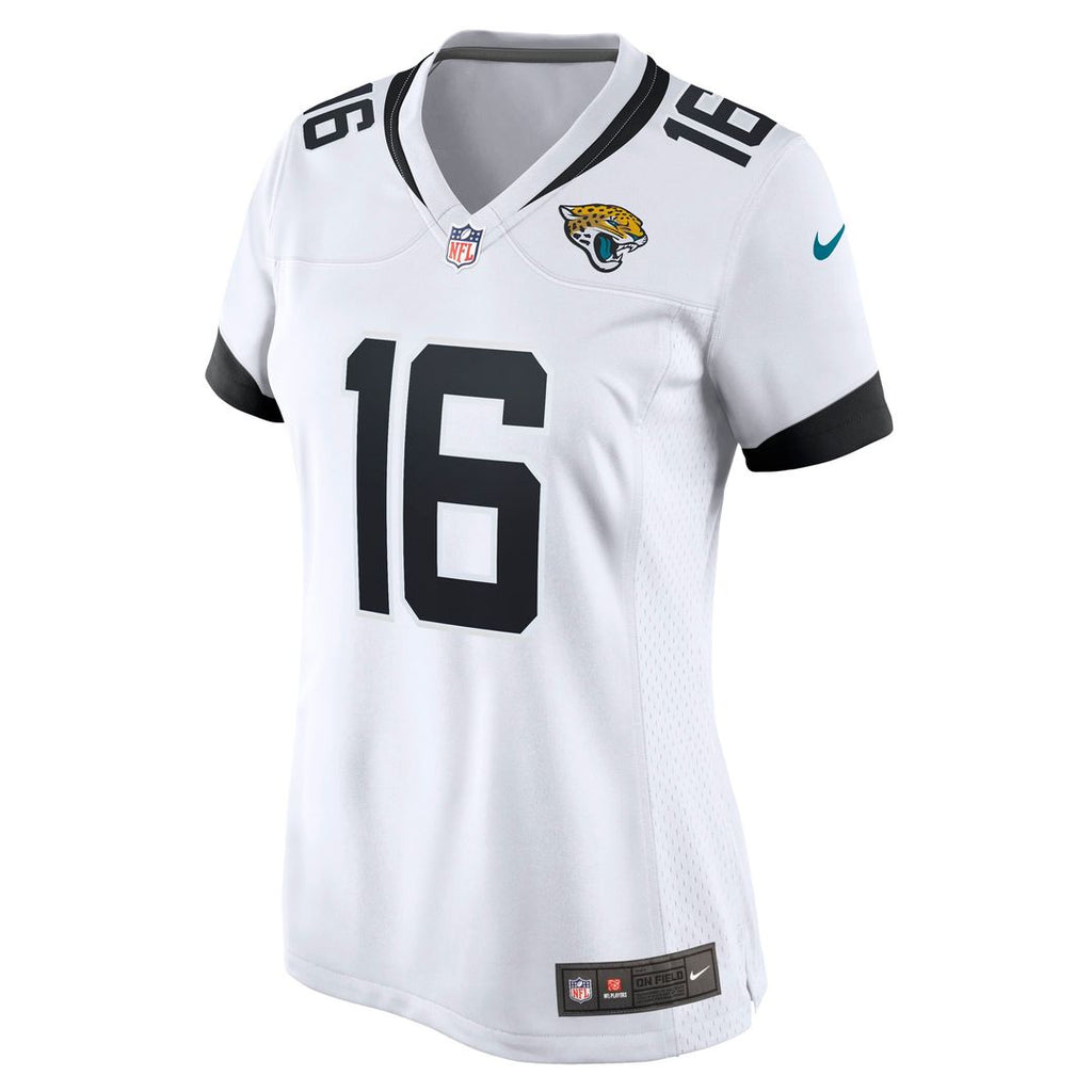 Women's Nike Jacksonville Jaguars Trevor Lawrence White Game NFL Jersey