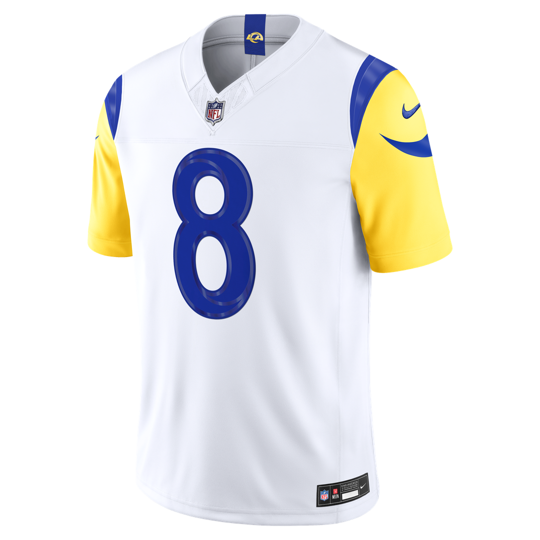 Men's Nike Los Angeles Rams Jared Verse White Vapor F.U.S.E. Stitched Limited NFL Jersey