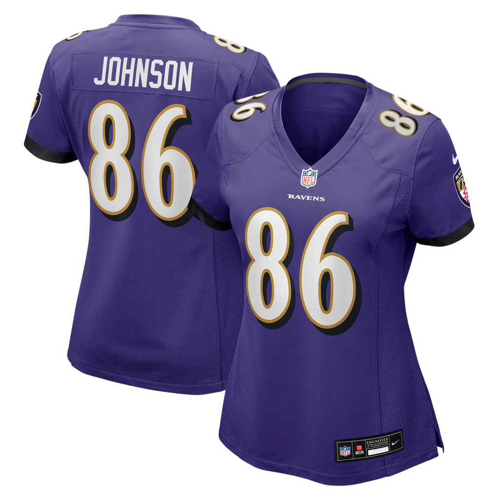 Women's Nike Baltimore Ravens Cornelius Johnson Purple Team Game NFL Jersey