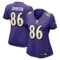 Women's Nike Baltimore Ravens Cornelius Johnson Purple Team Game NFL Jersey