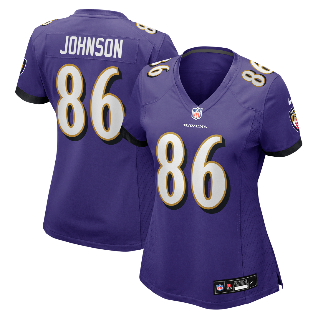 Women's Nike Baltimore Ravens Cornelius Johnson Purple Team Game NFL Jersey